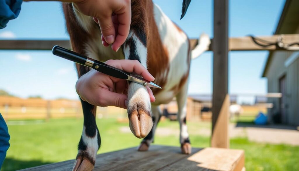 How to trim goat hooves