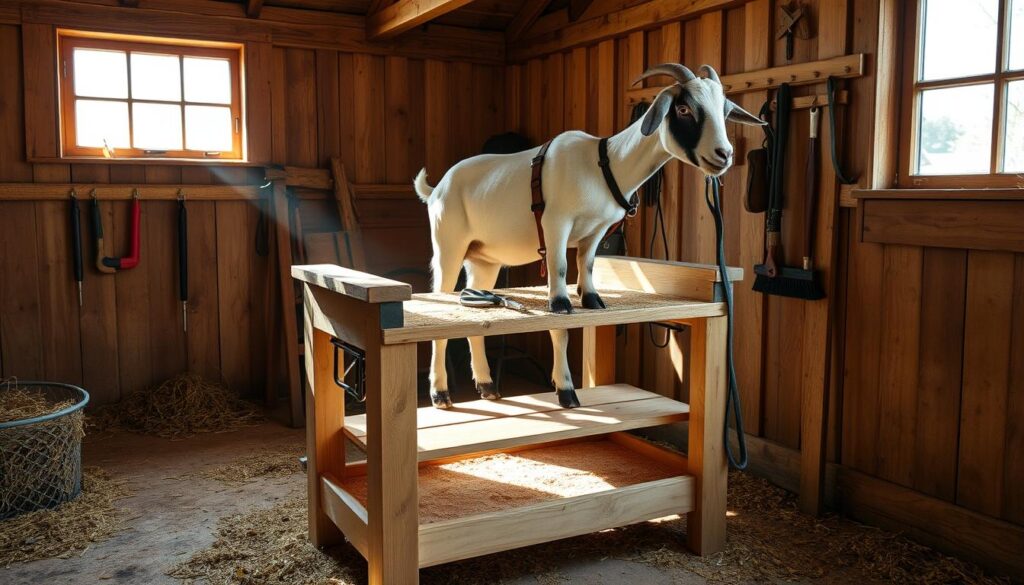 goat hoof trimming stand